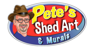 Pete's Shed Art and Murals Logo